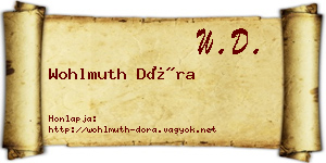 Wohlmuth Dóra névjegykártya